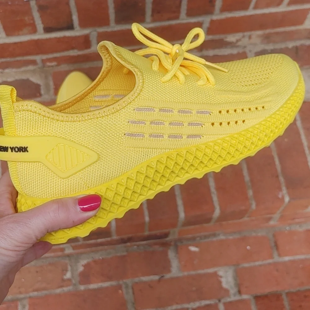Pony PP2-Pro Vibrant Yellow Knit Athletic Shoes Size 6.5 (1161)